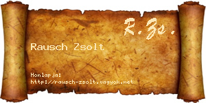 Rausch Zsolt névjegykártya